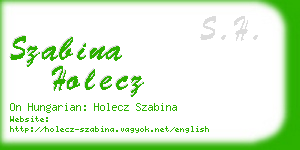 szabina holecz business card